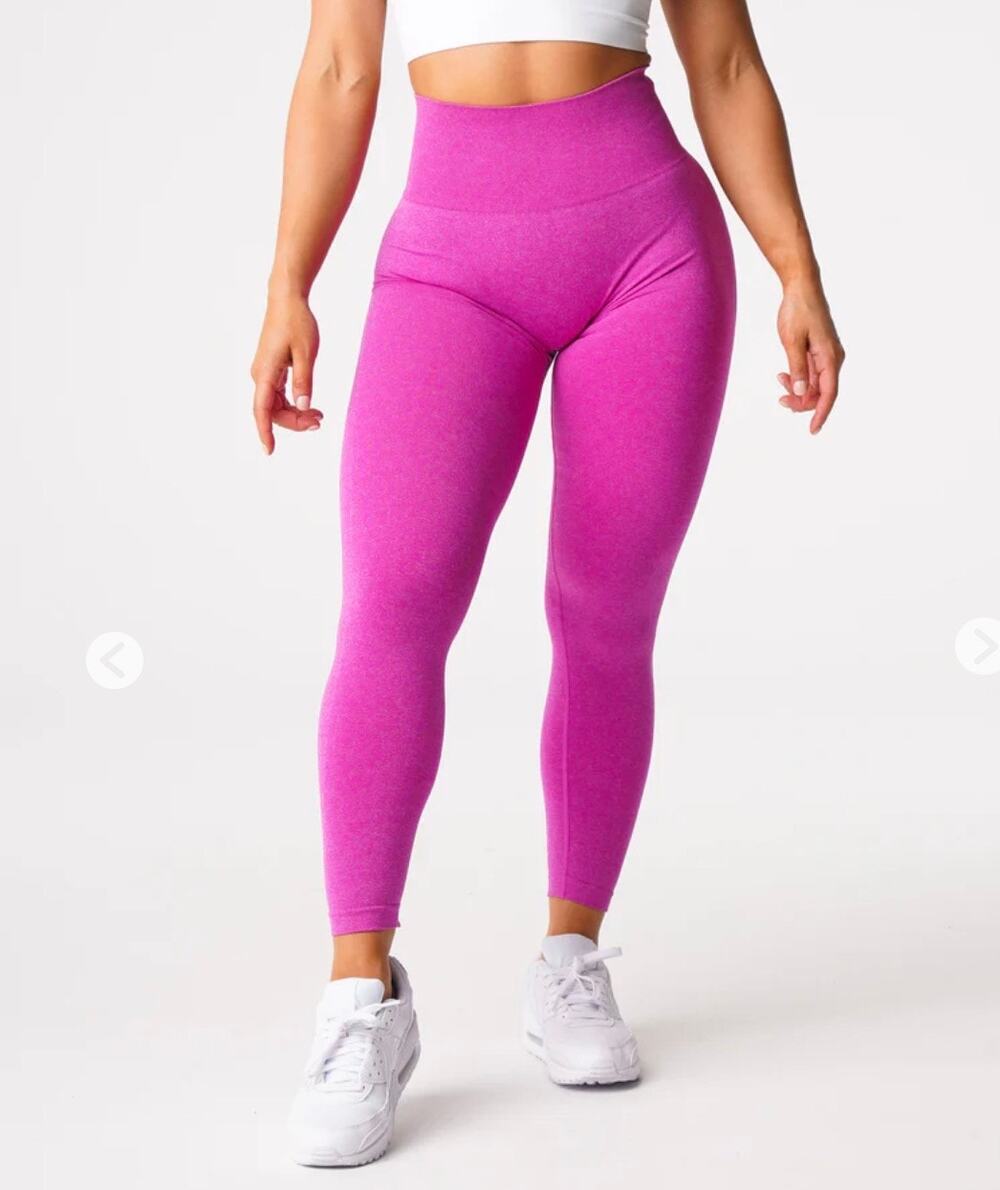 NVGTN Seamless High Waisted Leggings Womens Small Pink Workout Pants New